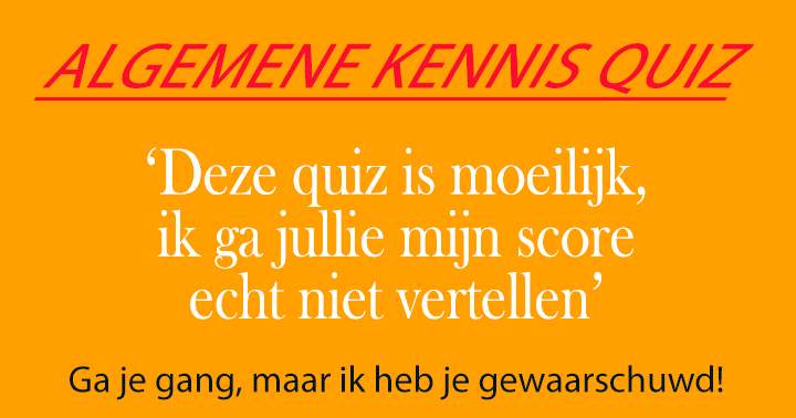Een véél te moeilijke quiz