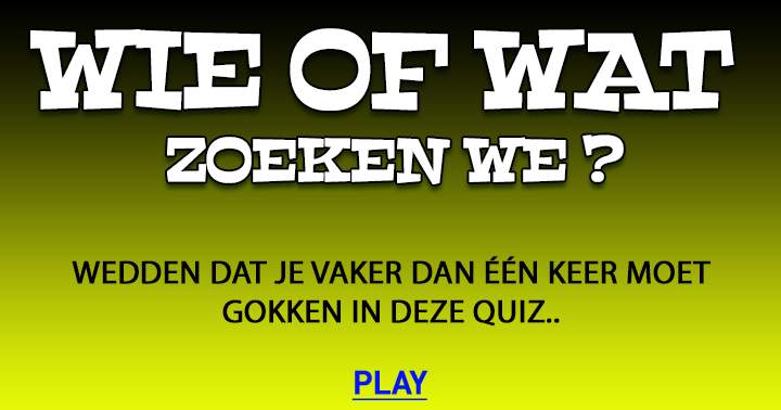 Wie of wat zoeken we?