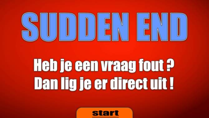 Sudden End Quiz