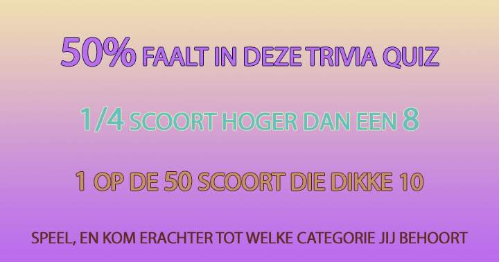 Tot welke categorie behoor jij?