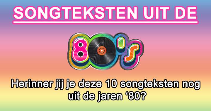 Liedjes uit de jaren '80