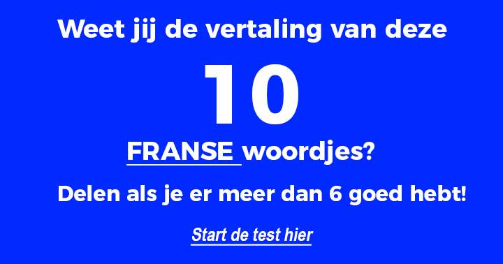 Hoe goed beheers jij de Franse taal?