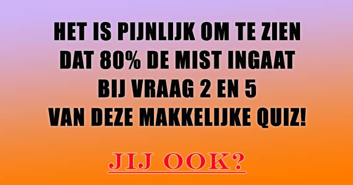 Ben jij iemand van de 20% groep?