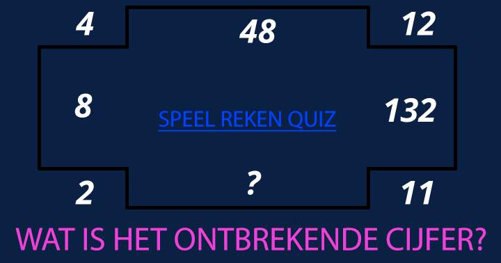 Weet jij het ontbrekende cijfer?