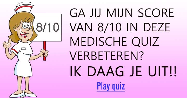 Banner for Medische quiz voor alle amateur medici!!