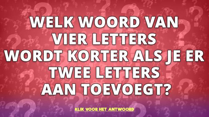 Banner for Los deze puzzel op en doe mee aan onze quiz.