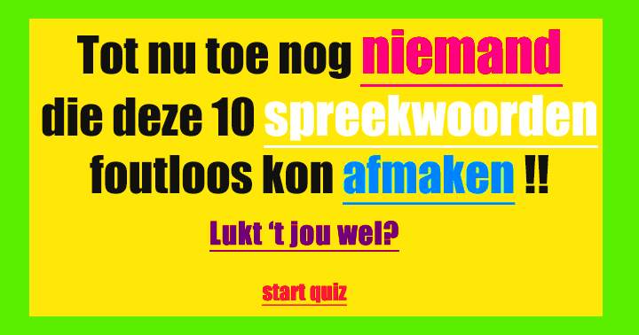 Banner for Nederlandse spreekwoorden quiz!