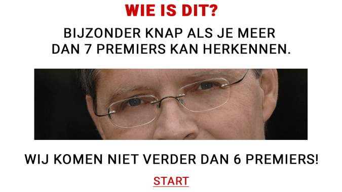 Kan jij meer dan 6 premiers herkennen?