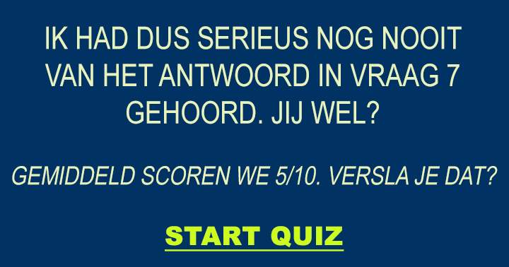 Spannende algemene kennis quiz