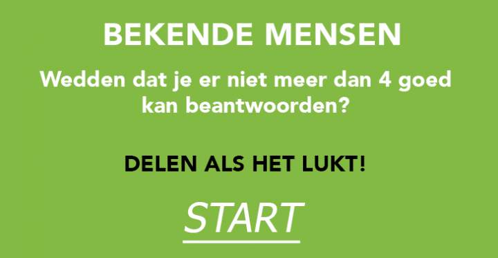 Lukt het jou om er meer dan 4 goed te beantwoorden?