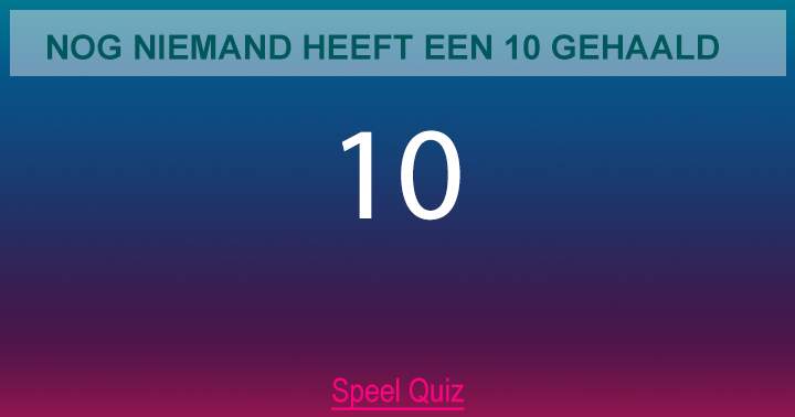 Niemand scoort een 10